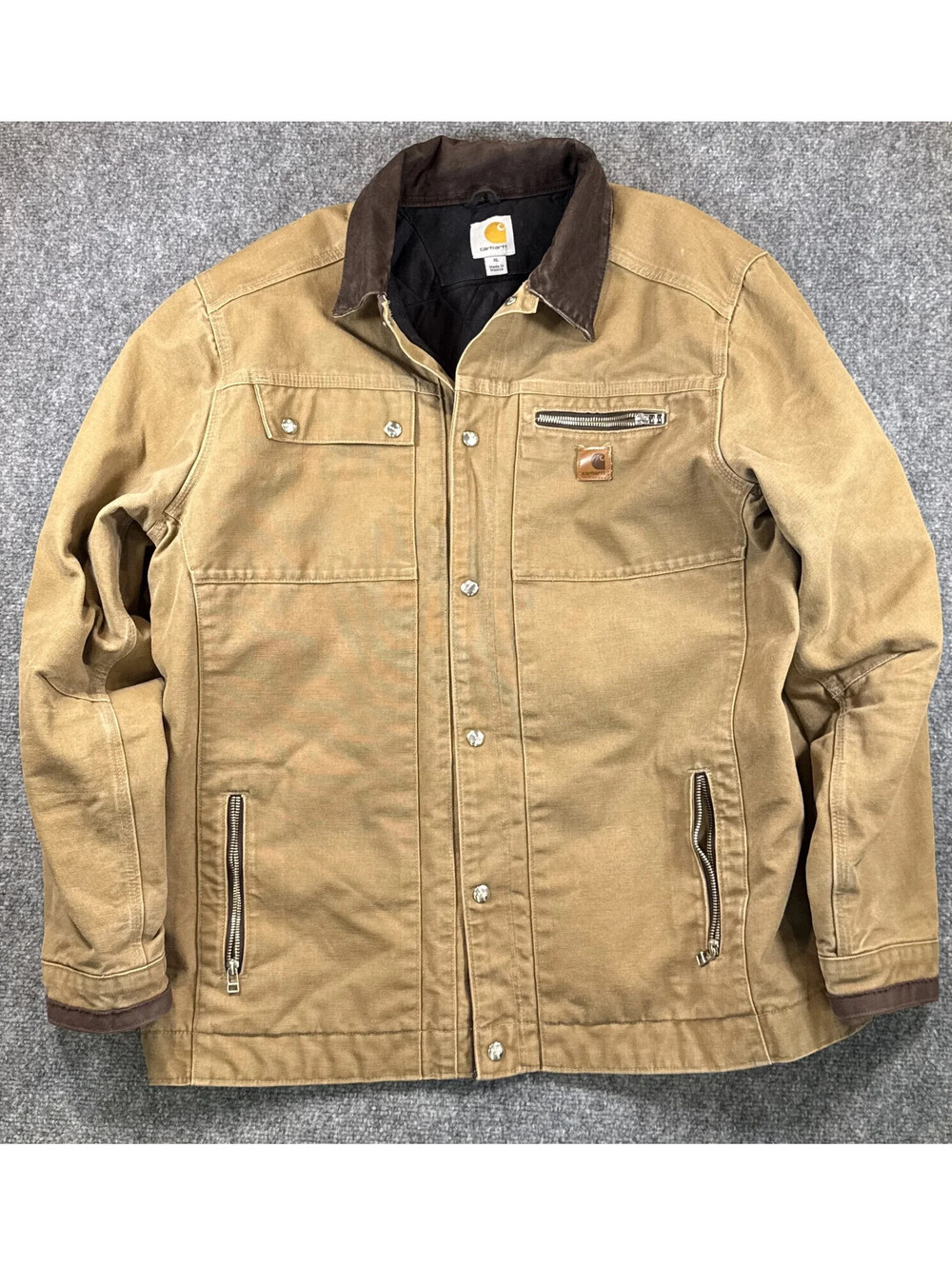 Carhartt J285 Sandstone Multi-Pocket Jacket Frontier Brown
